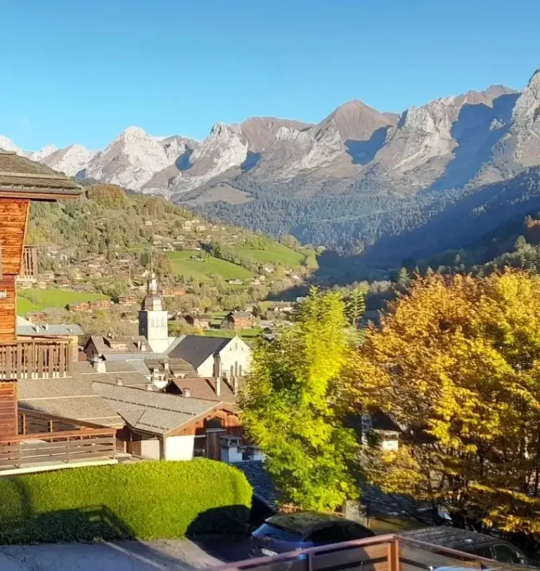 Vue du Grand Bornand prise lors d'une intervention de ThermiConseil en Haute-Savoie