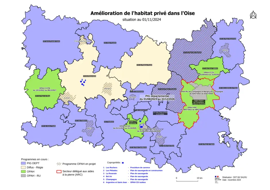 Périmètre d'application de l'aide à la lutte contre la précarité énergétique de l'Oise